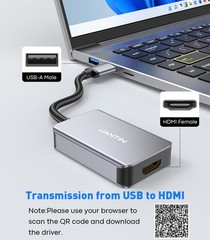 UANTIN USB to HDMI Adapter 1080p@60Hz (Aluminum & Braided