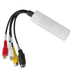 USB Video Capture Card VHS to Digital Converter RCA S-Video Audio Adapter Mac PC