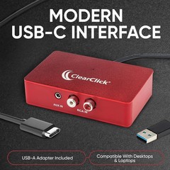 Audio Capture and Streaming Device with 1/8 Inch Aux and RCA Compatibility