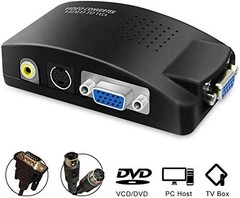 M MAKETHEONE RCA to VGA Adapter, Composite AV S-Video Input black