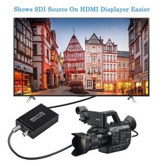Anber-Tech SDI to HDMI Converter, Audio De-embedder Support Black