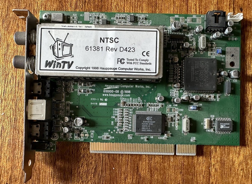 WinTV TV Tuner NTSC 61381 Rev D423 Works