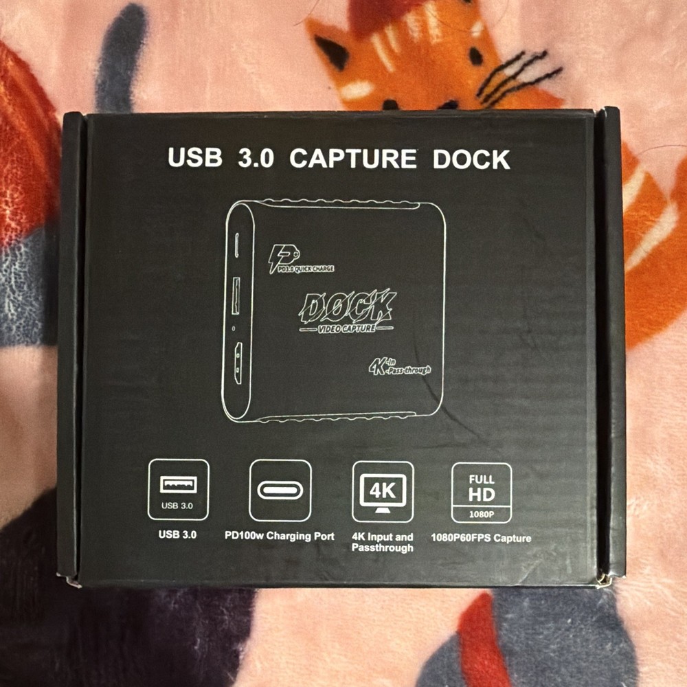 USB 3.0 Capture Dock SUD-C8 Video Capture 4K Passthrough 1080P60 HDMI
