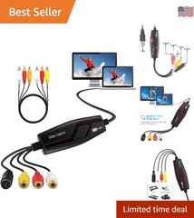 Compact VHS to Digital Converter for Mac & Windows – Preserve Your Memories
