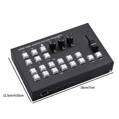 HDMI Video Switcher Mixer Support Multiple Camera Live Streaming OSD PIP MIC