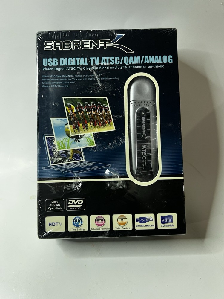 Sabrent USB Digital TV Tuner ATSC/QAM/ANALOG Remote Control Supports HDTV
