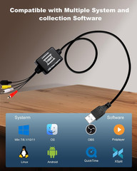 VHS to Digital Converter,Usb-A/Usb-C Video 1080P Capture Card,Rca/Av to USB2….