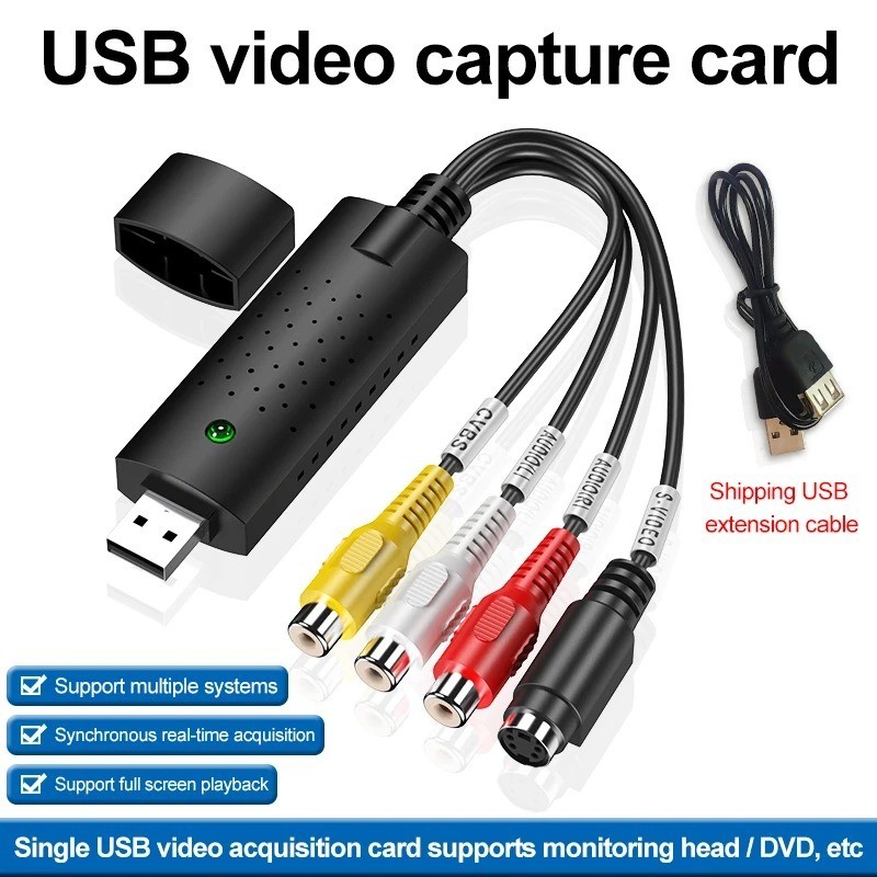 USB 2.0 Audio Video VHS VCR TV to DVD Converter Capture Card Device Adapter US