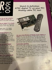 Hauppauge WinTV-HVR-1600 PCI TV Tuner Recorder Card Model 1178 Remote Blaster