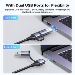 2K 30Hz Video Capture Card, 1080P 60FPS HDMI to USB 3.0 & USB-C, Low Latency for