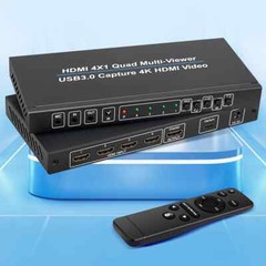 1080P 60fps PC Live Streaming Record Video Capture Card 4K 4×1 HDMI Multiviewer