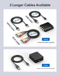 WENTER RCA to HDMI Converter, 1080P AV Mini Black