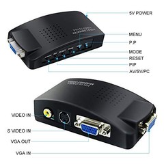 M MAKETHEONE RCA to VGA Adapter, Composite AV S-Video Input black