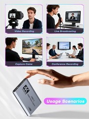 Video Capture Card, USB 3.0 Capture Card 4K HDMI Loop-Out, 4K 60FPS/1080P 240…