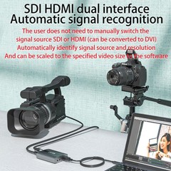 ACASIS USB-B SDI HDMI Video Capture Card 1080p60 Audio Line In for PC