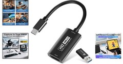 HDMI to USB-C Video Capture Card for Streaming and Recording