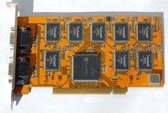 DVR-9018 Tundra / Techwell TW6802B PCI 8x Frame Grabber Video Card PCB Card