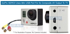 USB Mini Male To 3 RCA Composite Video Audio Adapter Cord TV Stick Video Capture