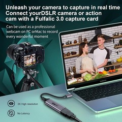 Ultra-Low Latency HDMI to USB C Capture Card for Seamless Gaming & Teaching