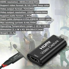1 HDMI to USB Video Capture Card 1080P Recorder Phone Game Video Live Streaming
