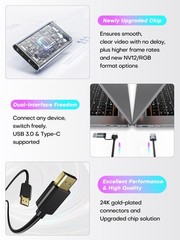 Video Capture Card, USB 3.0 Capture Card 4K HDMI Loop-Out, 4K 60FPS/1080P 240…