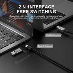 Video Capture Card, 4K HDMI to USB/USB C 3.0 Capture Card, 1080P 60FPS Video …