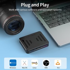 Acasis 4K60 HDR Game Capture Card HDMI to USB Video Recorder for Live Streaming