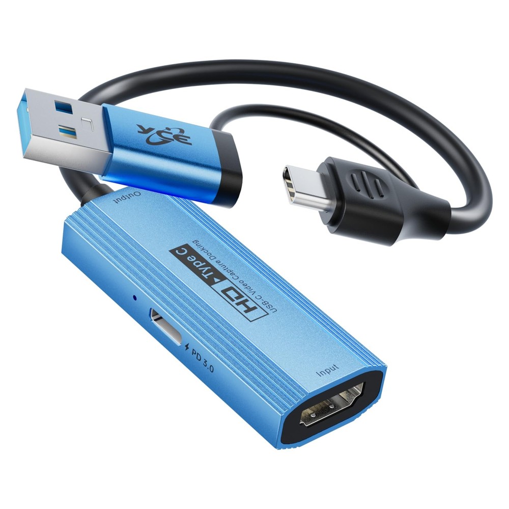 Video Capture Card with 100W PD Fast Charging, 4K 60Hz Input to 1080P 60FPS, …