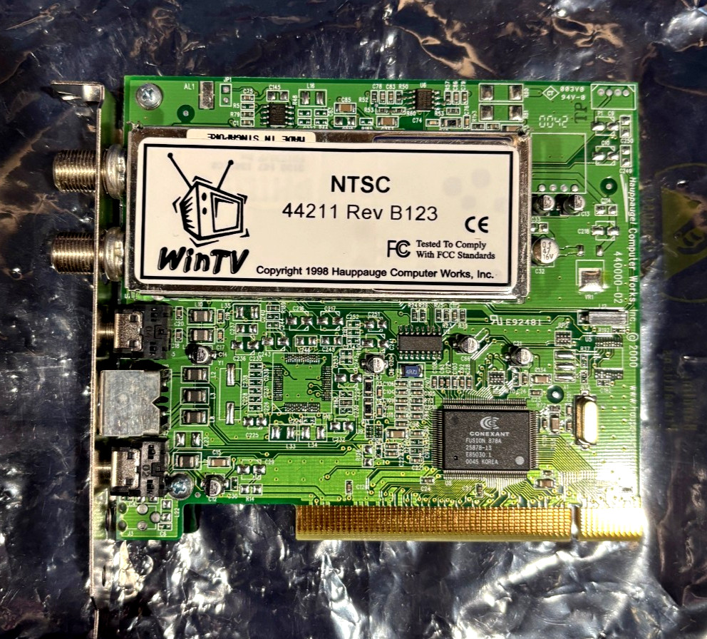 Hauppauge WinTV NTSC 44211 Rev B123 TV TUNER UNTESTED