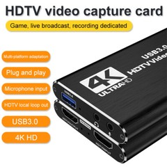 4K Audio Video Capture Card USB 3.0 HDMI Device Full HD Recording for Switch PS4