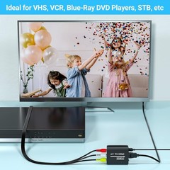 GINGIN AV to HDMI Converter, Adapter Support 720p/1080p Red,White