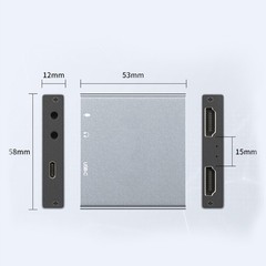 Durability Aluminum USB3.0 HDTV Video Capture Card 4K 30Hz For PC And Office Use