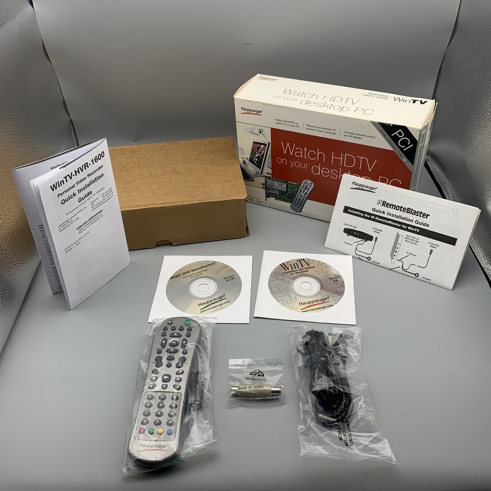 WinTV 1199 PCI WinTV-HVR-1600 Partial Kit In Box NEW COMPONENTS – NO CARD – READ