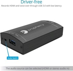 Prophecy USB 3.0 HDMI Video Capture Device with Audio – Capture, 1080P @60Hz