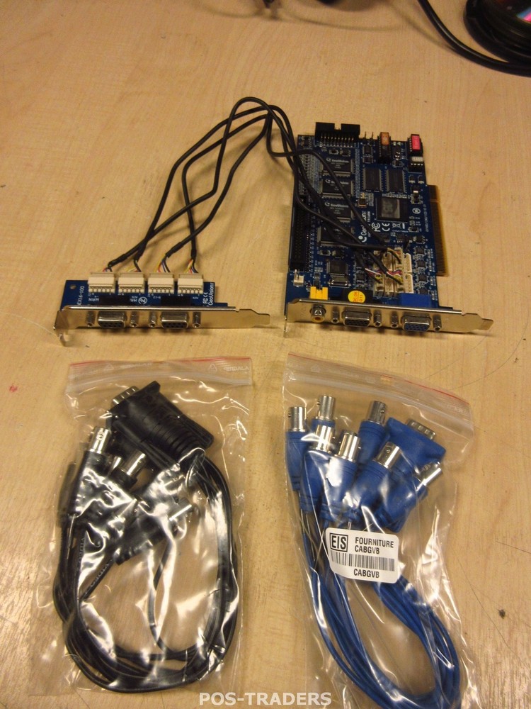 Geovision GV148016 PCI-E 16Ch DVR VGA Capture Card INC CABLES & 2-PORT CARD