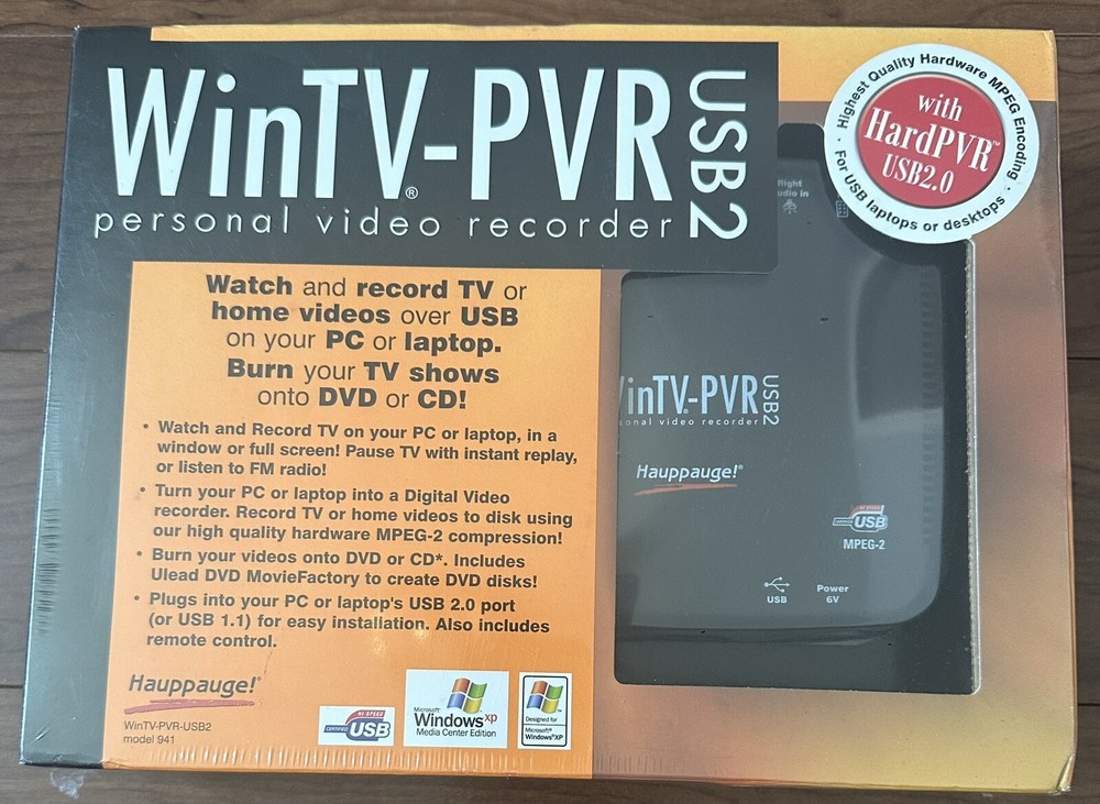 Brand New-Hauppauge WIN TV WinTV-PVR USB2 949 Personal Video Recorder System