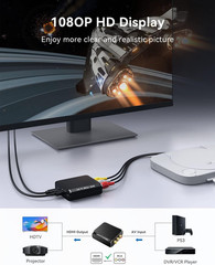 WENTER RCA to HDMI Converter, 1080P AV Mini Black