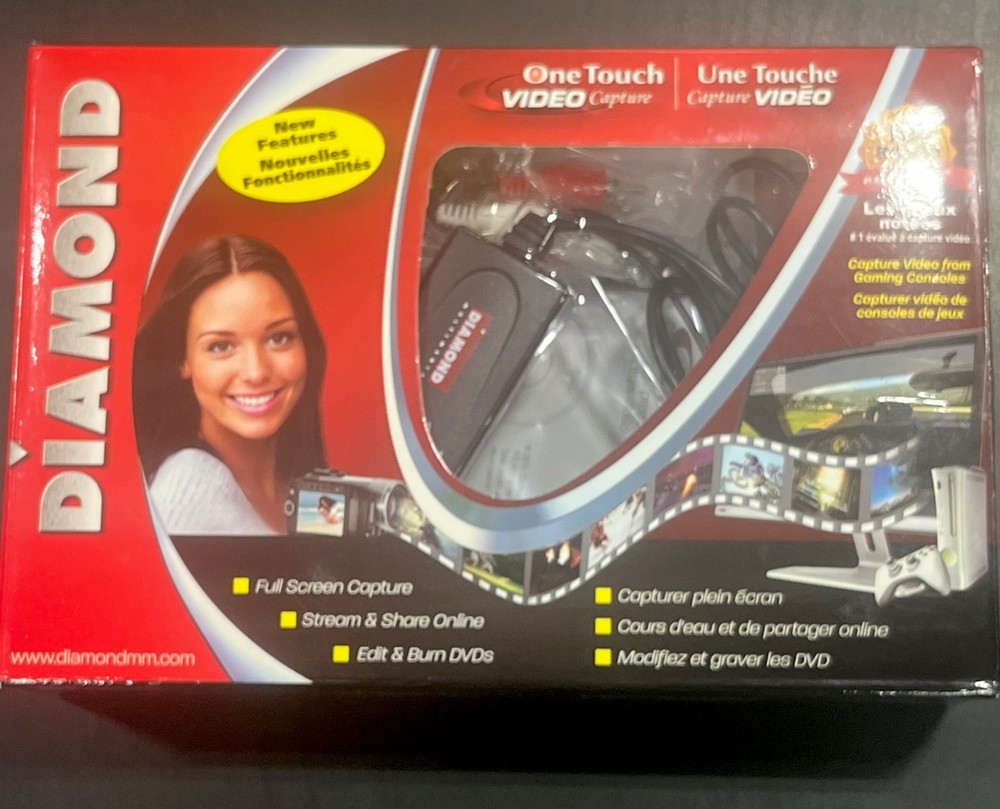 Diamond Multimedia VC500 USB 2.0 One Touch VHS to DVD Video Capture Device – NIB