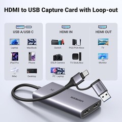 Compact 2K HDMI Capture Card with 4K Passthrough for Content Creators & Gamers