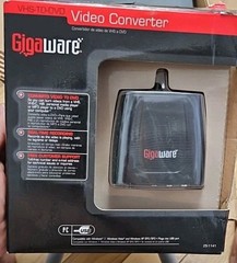 GIGAWARE VHS TO DVD VIDEO CONVERTER USB 2.0 W/ SOFTWARE – NEW OPEN BOX