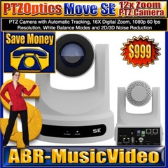 PTZOptics Move SE 30X Optical Zoom PTZ Camera White 1 Year Manufacture Warranty