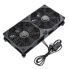 KEYNICE USB Cooling Fan 14cm 1500RPM 3-Speed Quiet PC Router Cooler