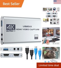 Compact USB 3.0 Video Capture Card 1080P – Ideal for Streaming & Vlogging