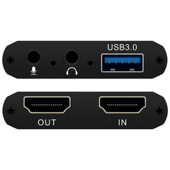 4K Audio Video Capture Card, Recording Card with Microphone HDMI Loop-Out,HDMI t