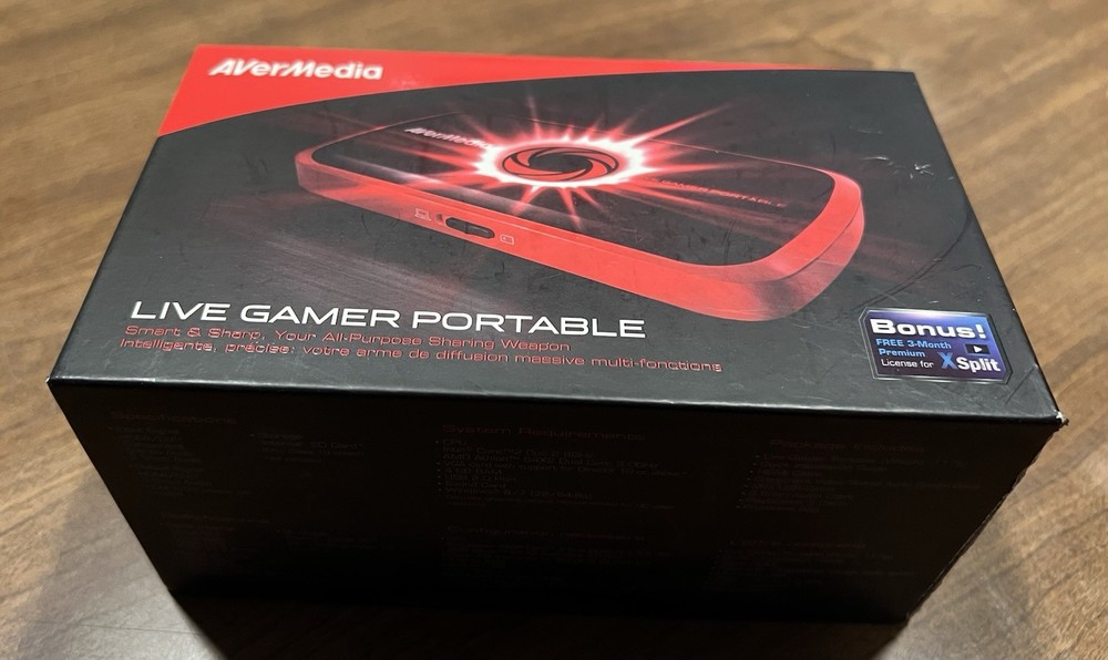 AverMedia Live Gamer Portable Capture Box Recorder with Cables