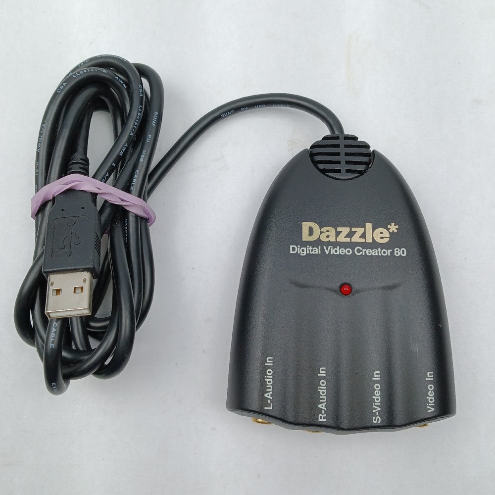 DAZZLE DVC-80 Digital Video Creator 80 Video Capture Device RCA USB Cable