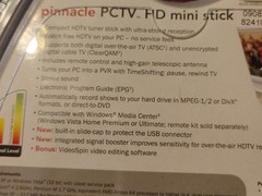 NEW Pinnacle PCTV HD Mini Stick Package Info In Pictures
