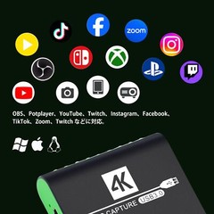 Video Game Capture Board HDMI 4K Pass-Through Compatible switch PS5 New F/S