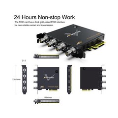 AVMATRIX PCIE Capture Card for PC, 4CH SDI with 1080P60 Ultra-Low Latency for…