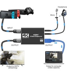 4K HDMI Full HD 1080P 60FPS USB Cam Link Game Audio Streaming Video Capture Card